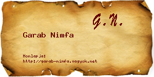 Garab Nimfa névjegykártya